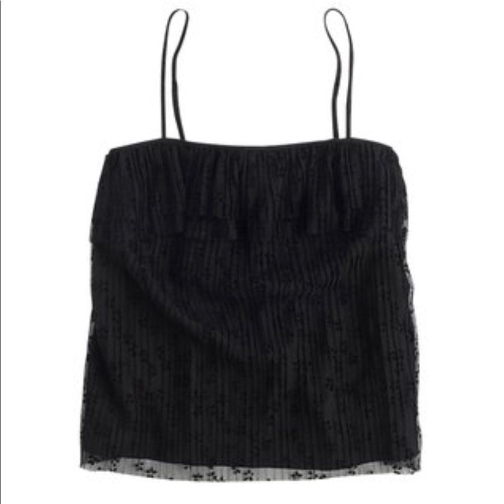 J.crew Fluttery Lace Cami, Black, NWT